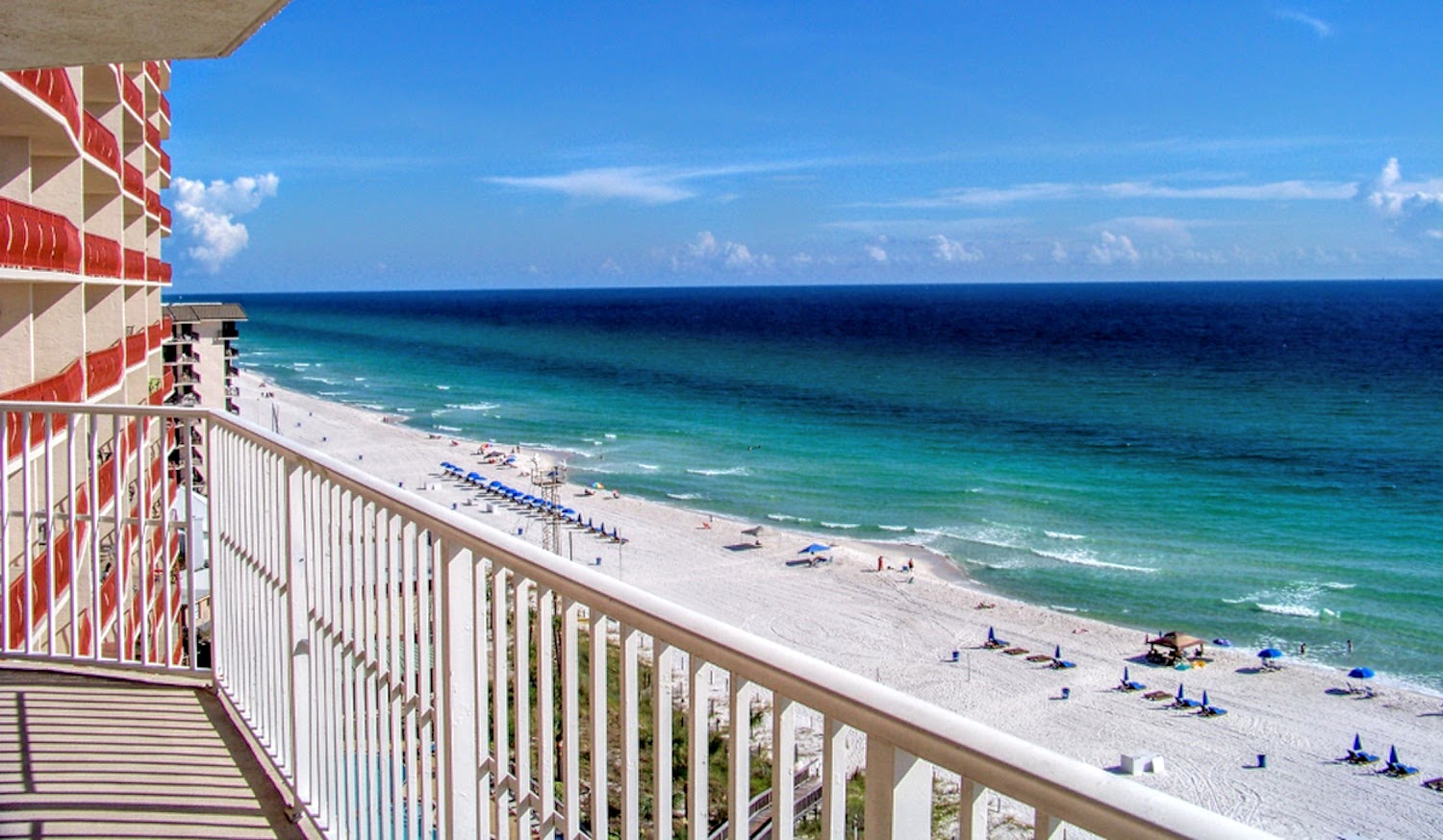 Shoreline Towers seen across the dunes, Panama City Beach