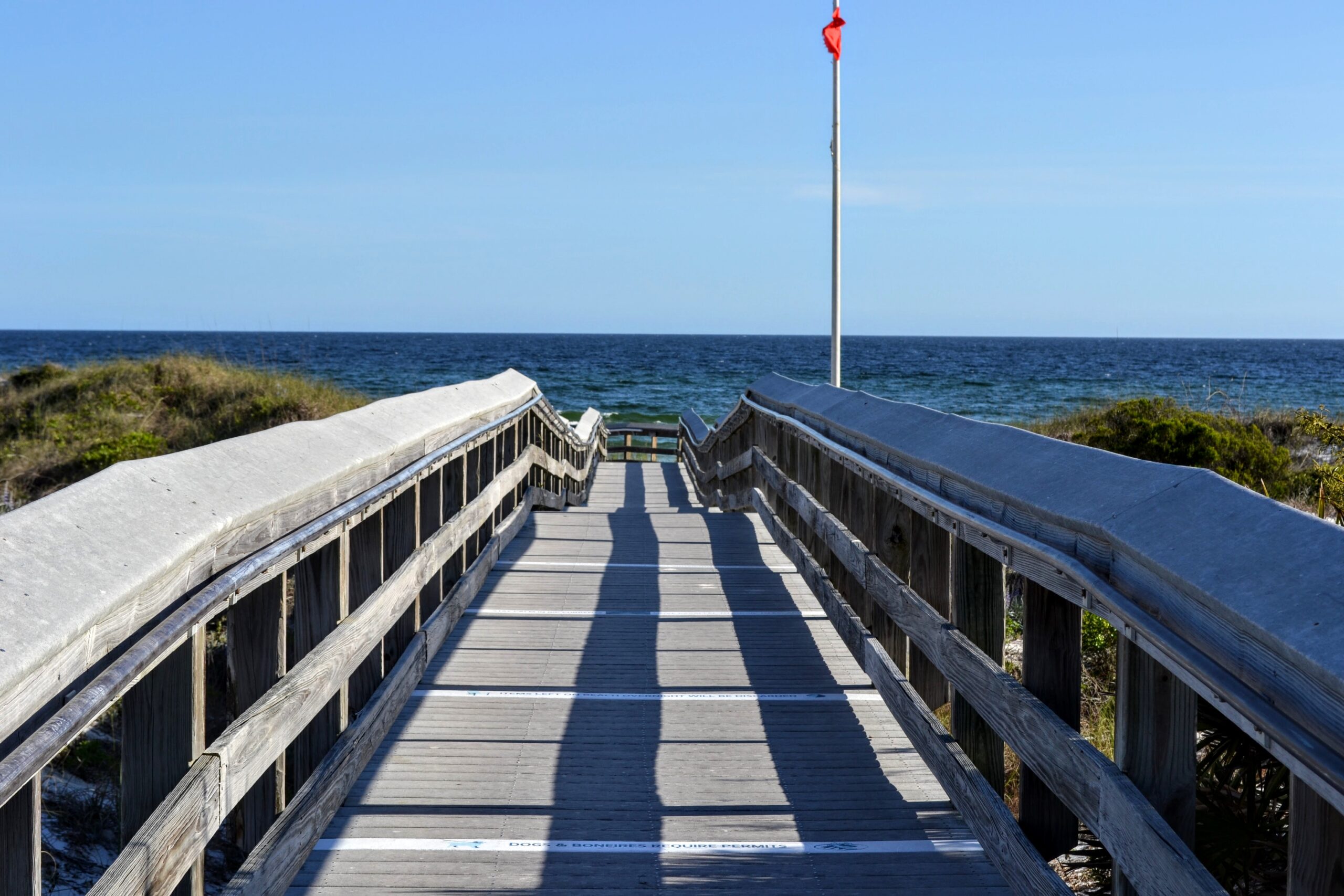 Boardwalk over the dunes to the Gulf at Inlet Beach Regional Access