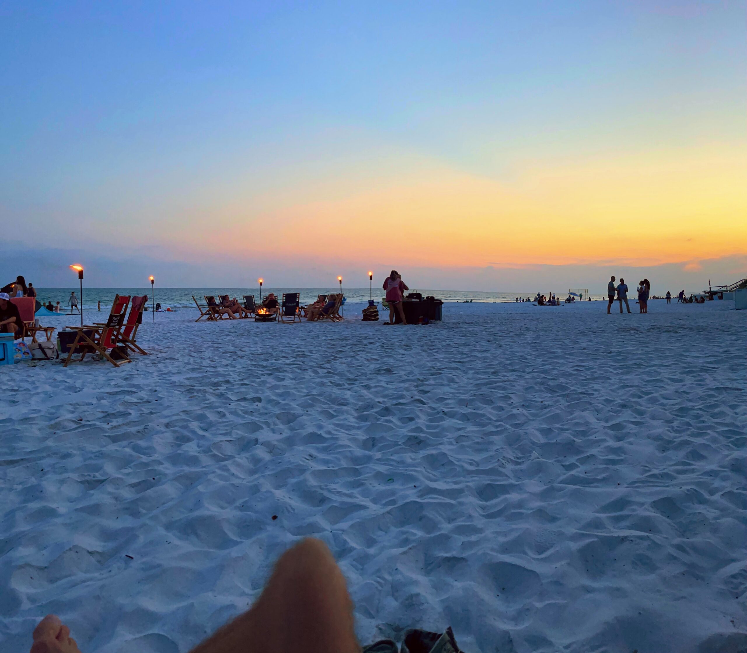 Ed Walline Bonfires at Sunset