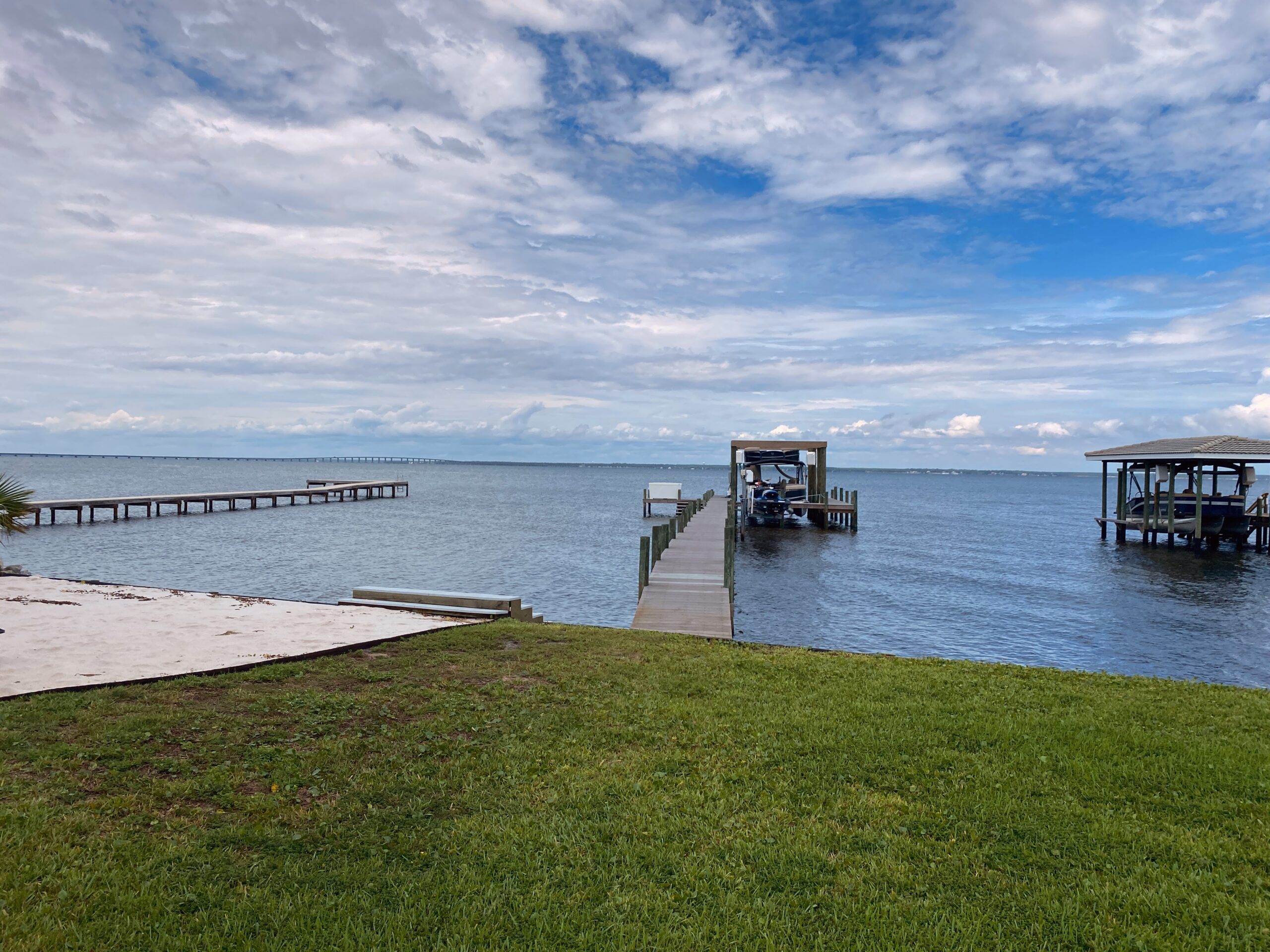 Miramar Beach Bay Boat Dock mid day sunny